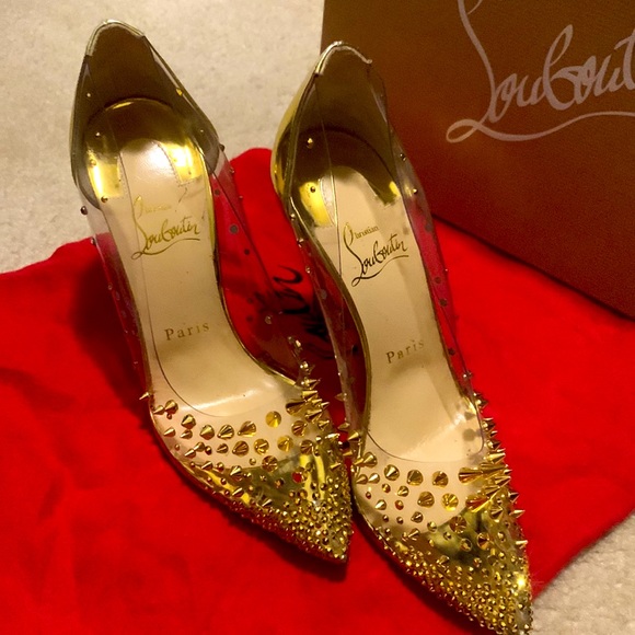 Gold Spike PVC Louboutins - Picture 4 of 4